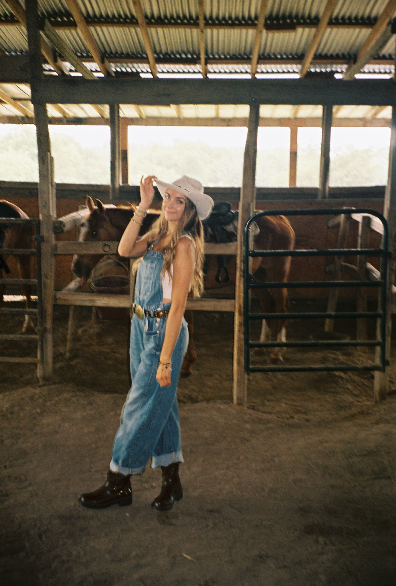 cowgirl outfit 🤠🐴🤍
#overalls #freepeople 

#LTKSeasonal #LTKOver40 #LTKSummerEdit