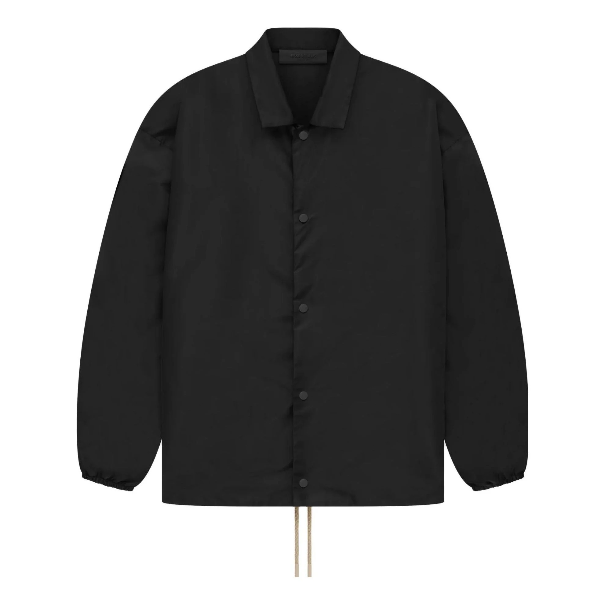 Fear of God Essentials The Black Collection Coaches Jacket 'Jet Black' | KICKS CREW