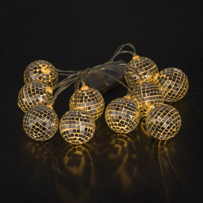 SDJMa LED Disco Ball Decorations Mirror Disco Ball Ornaments 70s Disco Party Supplies Mini Disco ... | Walmart (US)