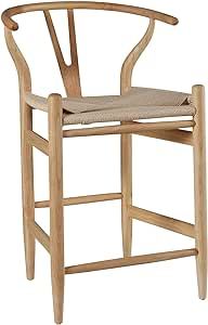 Amazon Brand – Stone & Beam Wishbone Counter-Height dining chair, 35.5"H, Birch Wood, Natural /... | Amazon (US)