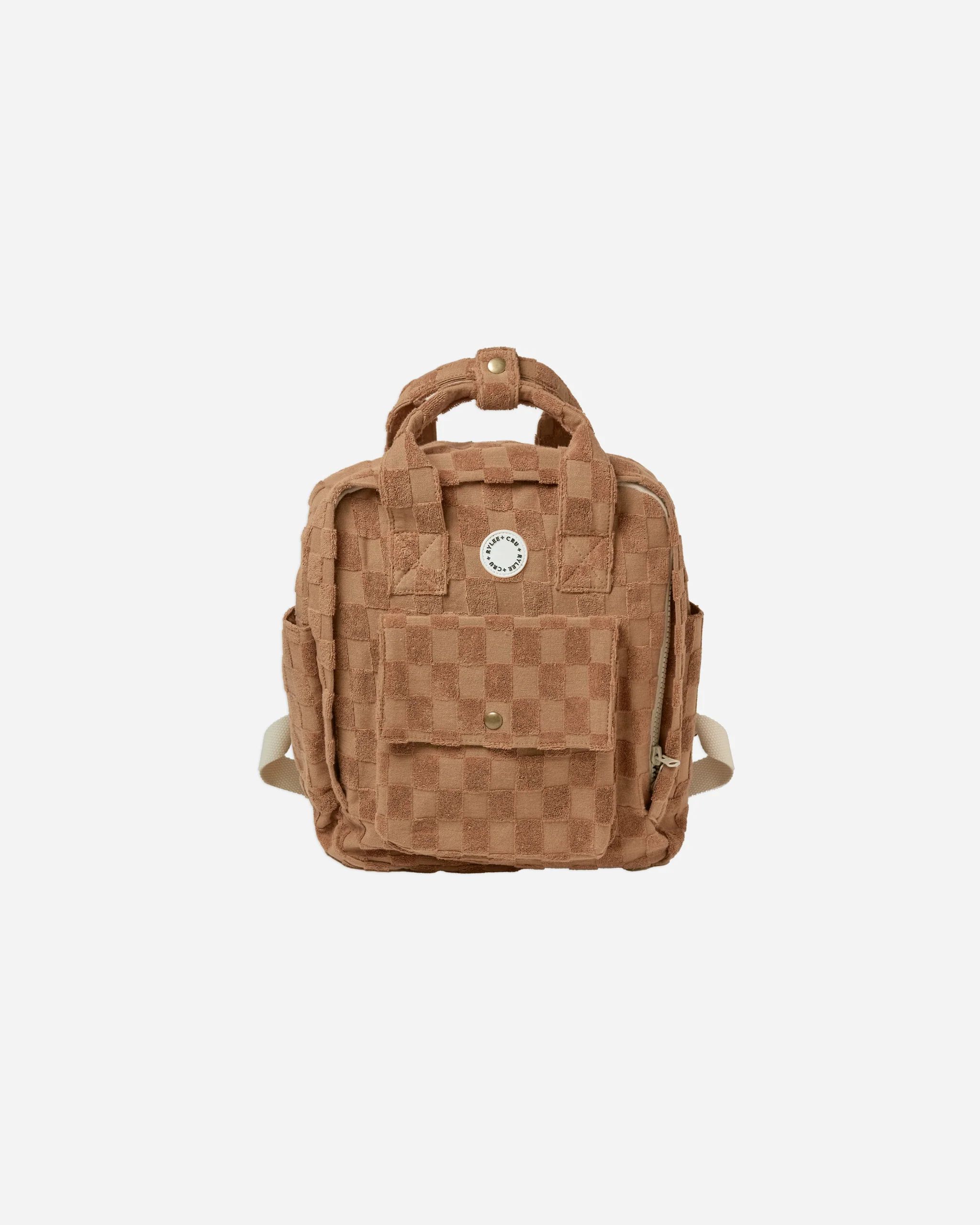 mini backpack || camel check | Rylee + Cru