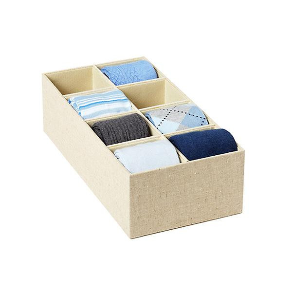 Cambridge 8-Section Drawer Organizer Linen | The Container Store