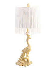 27in Gilded Peacock Table Lamp | Marshalls