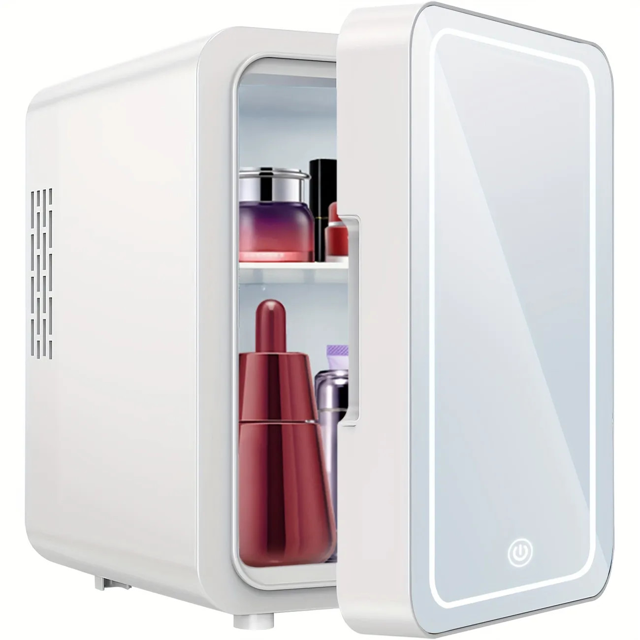 Mini Fridge With LED Mirror: Keep Your Skincare, Makeup & Food Refrigerated - 6 Liter/6 Can, Cool... | Temu Affiliate Program