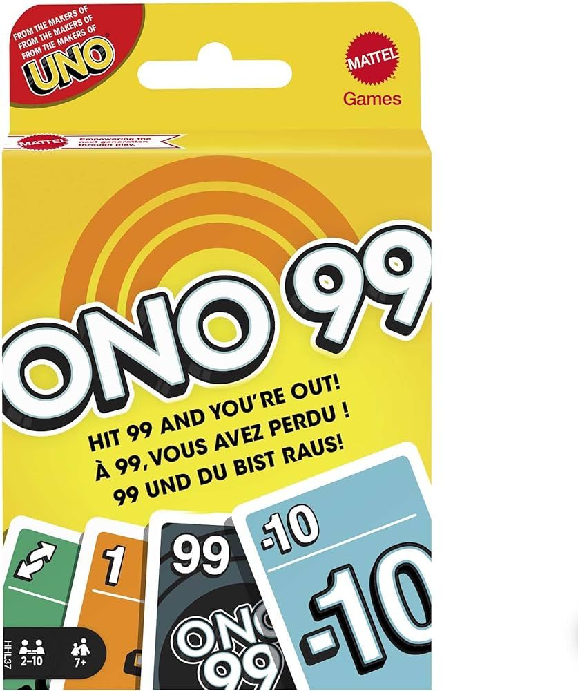 Mattel Games ONO 99 Card Game for Kids & Families, 2 to 6 Players, Adding Numbers, For Ages 7 Yea... | Amazon (US)