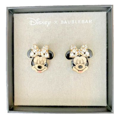 Disney x BAUBLEBAR Earrings Minnie Mouse Earrings Clear Crystal Bow Studs NEW | eBay US