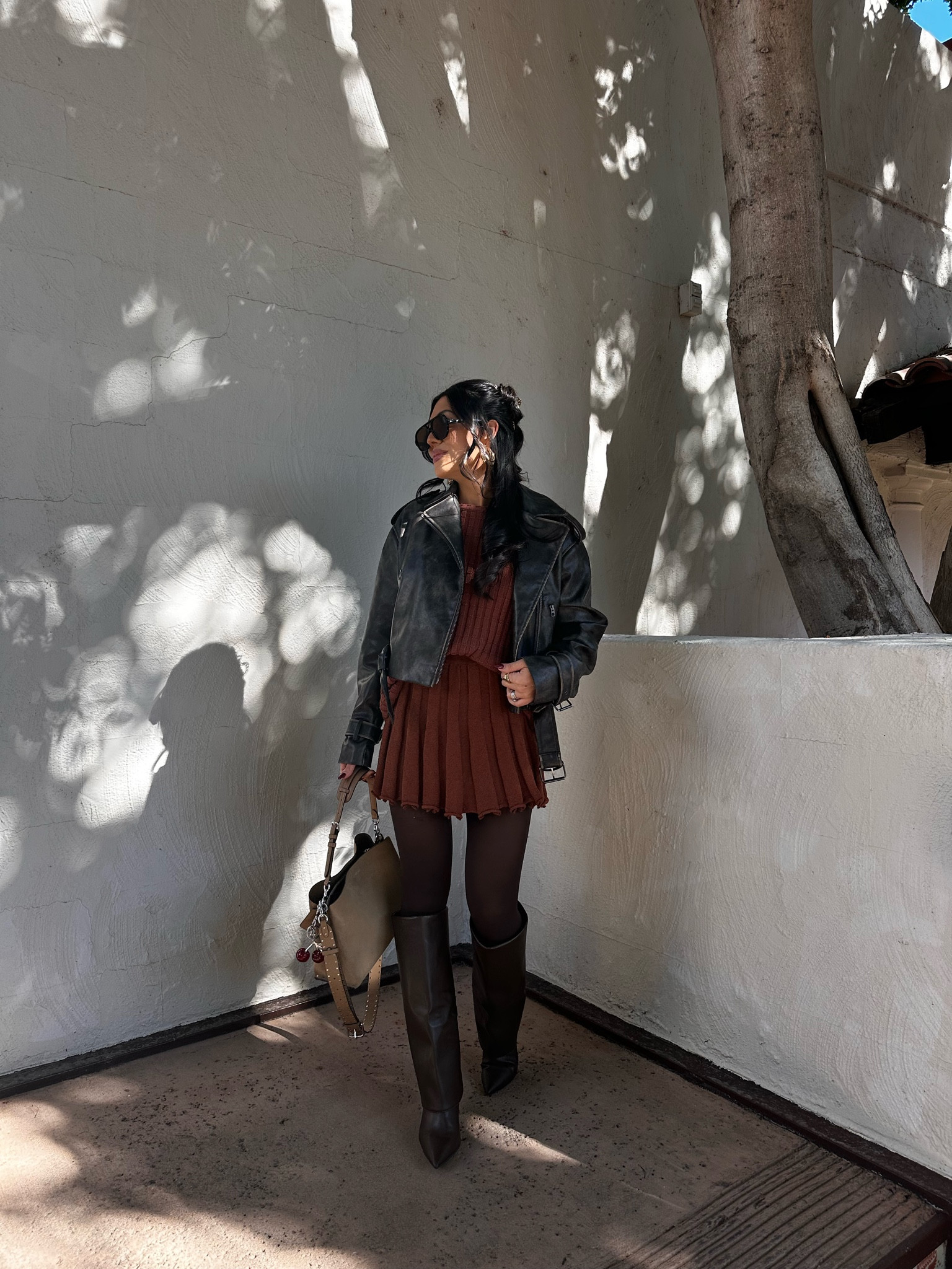 A very brown, Fall look ✨ wearing this free people sweater set in a size small // my leather jacket is dynamite but low stock so I am linking the target version // my brown tights are amazon (size 1). My boots are also Amazon! 

Fall outfit 
Amazon finds 
Free people


#LTKSeasonal #LTKGiftGuide #LTKHoliday