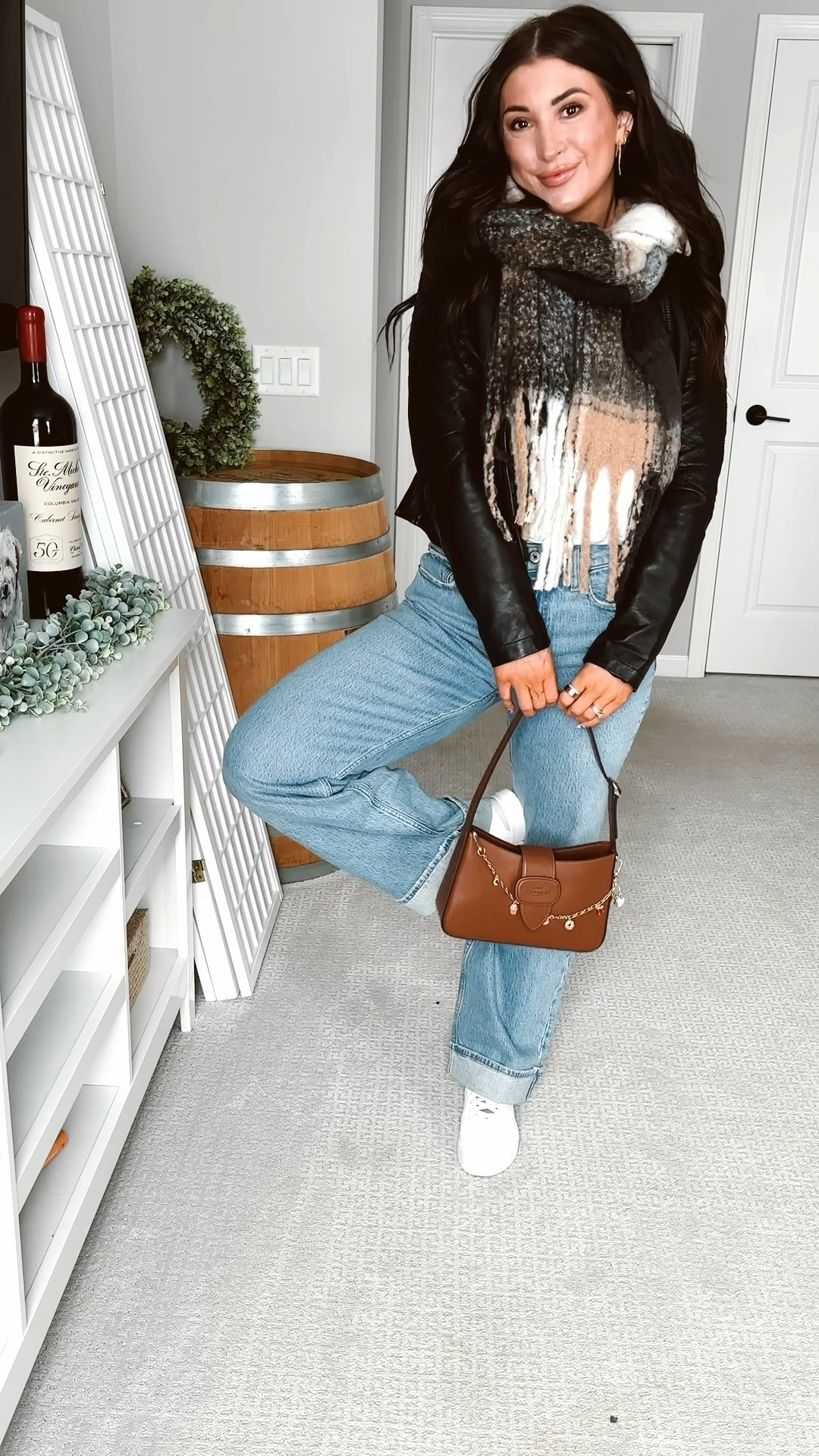 The perfect realistic winter outfit. Wearing a size 28 in the jeans and medium in the hoodie & jacket. Purse is on major sale and available in multiple colors 

#LTKStyleTip #LTKFindsUnder100 #LTKWatchNow