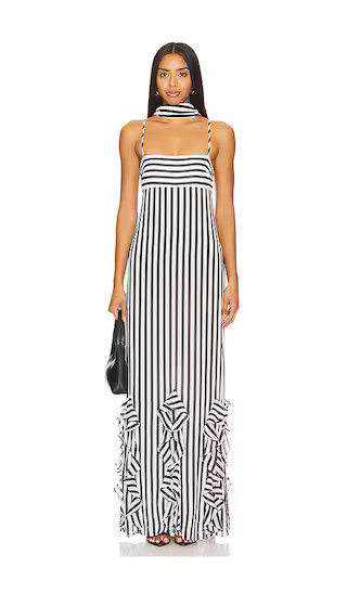 x REVOLVE Nieve Maxi Dress in Black & White Stripe | Revolve Clothing (Global)