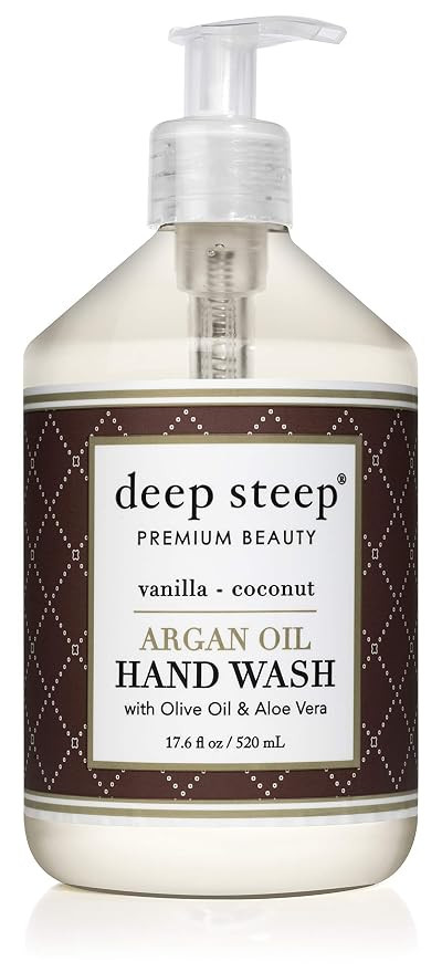 Deep Steep Argan Oil Hand Wash, Vanilla Coconut, 17.6 Fluid Ounce | Amazon (US)