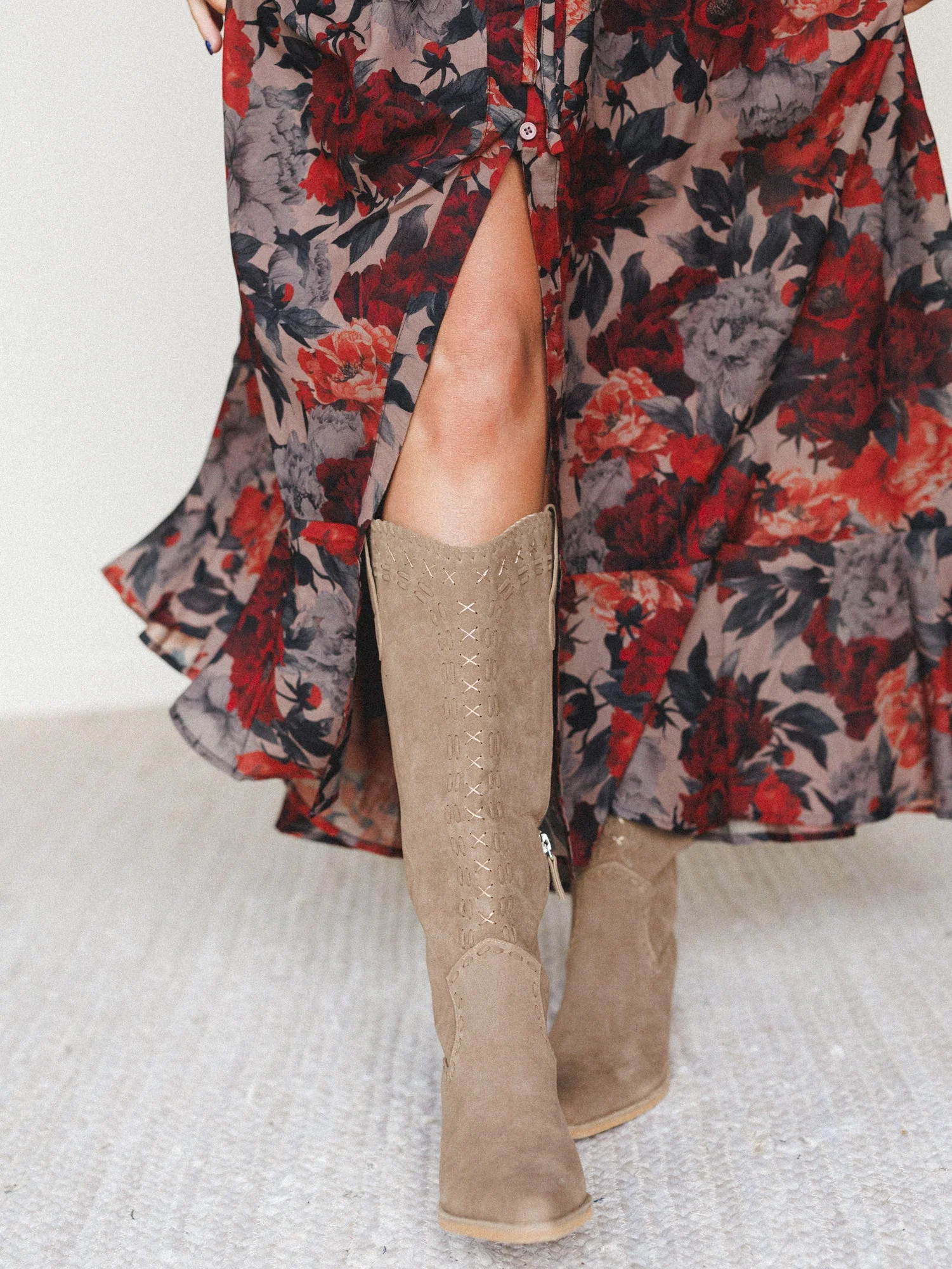Alessia Boots - Taupe | Three Bird Nest