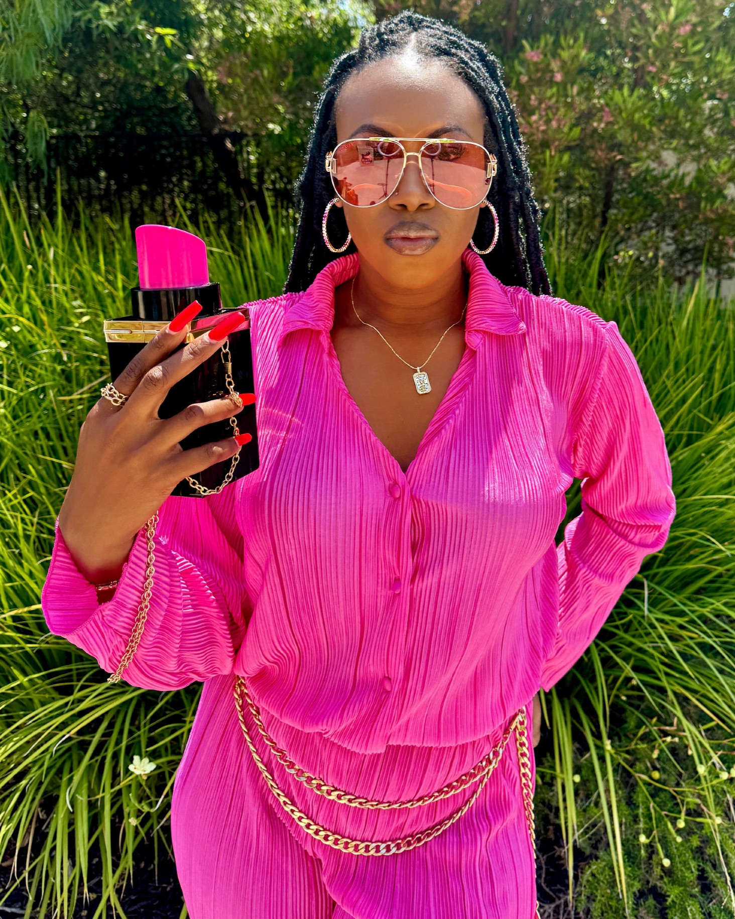 This pink set was GIVING. For jewelry use code – JANICE for a discount!

#LTKStyleTip #LTKVideo #LTKFindsUnder100