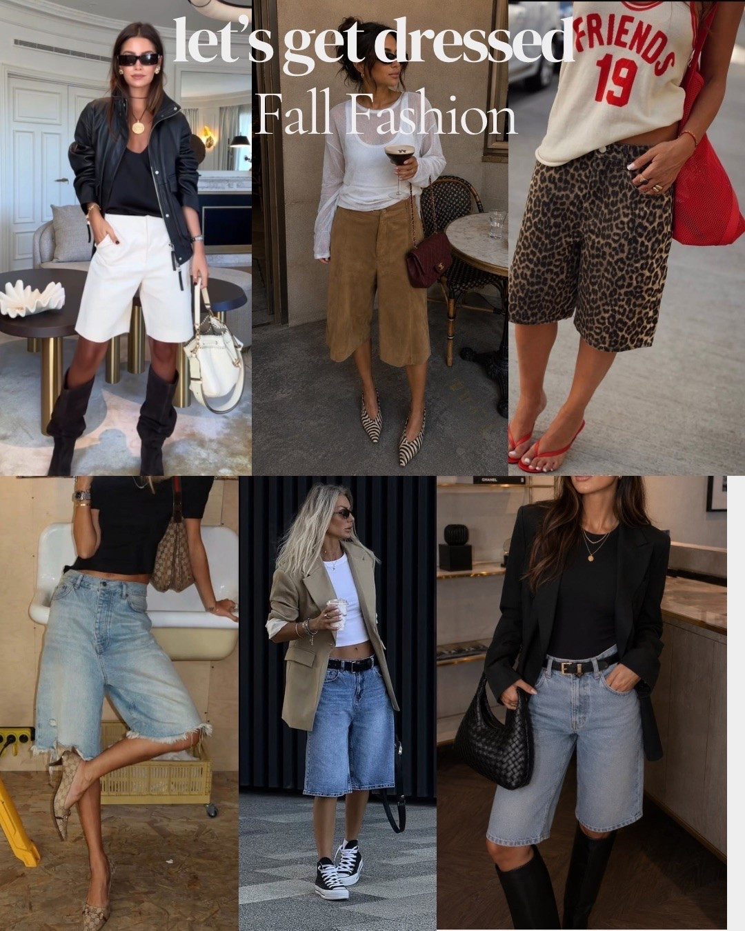 Long denim
Long shorts
Bermuda shorts

#LTKgrwm #LTKootd #LTKOver40