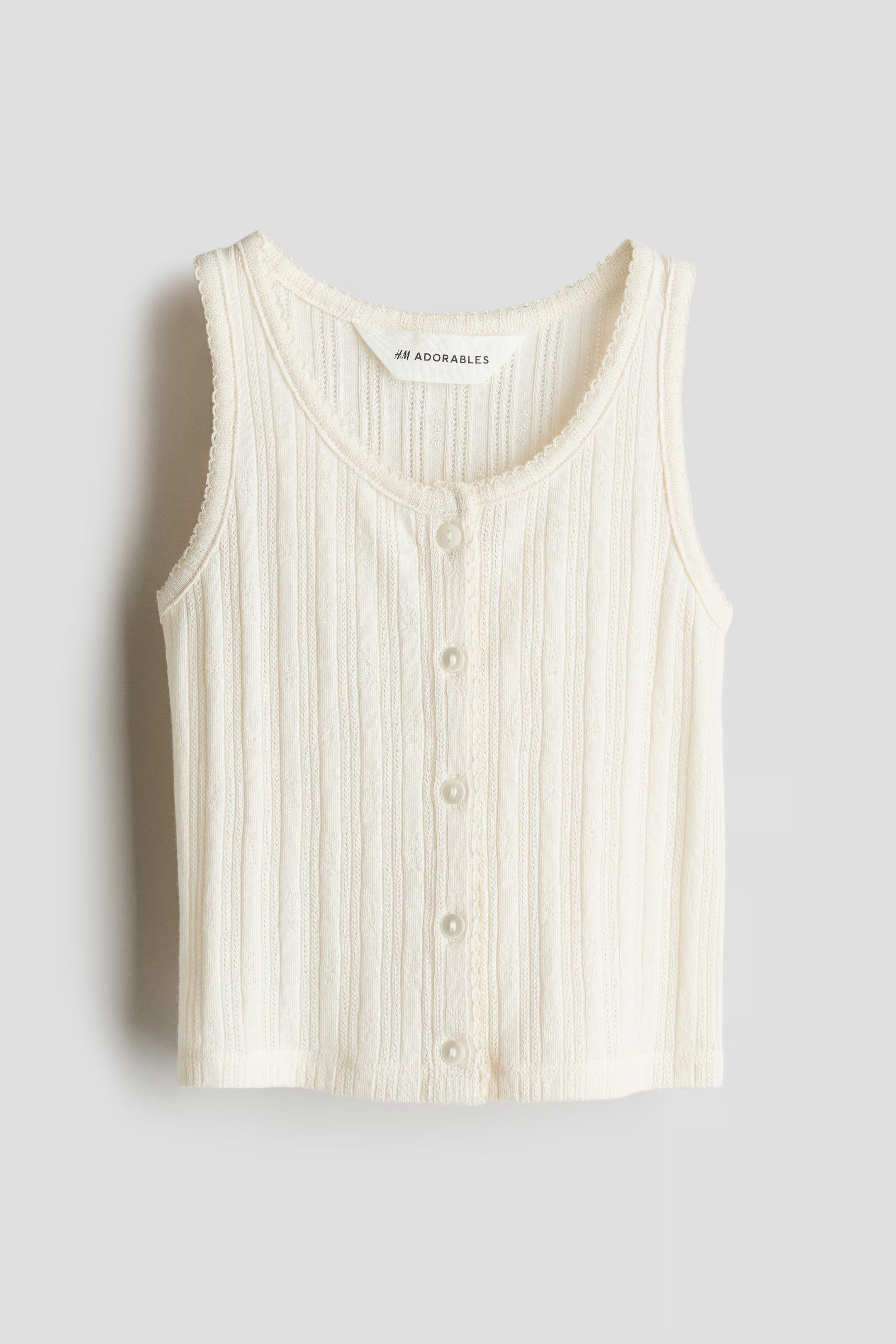 Pointelle jersey vest top | H&M (US + CA)