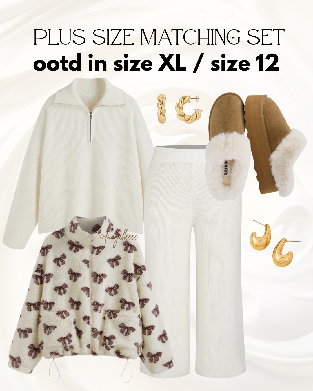 the cutest midsize / curvy cream lounge set ootd in size XL 🤍🫶🏻 

comes in sizes xl 1x 2x 3x 4x 
size 12, 14, 16, 18, 20, 22, 24, 26

Perfect for cozy winter days, everyday outfits, airport travel outfits, and comfy holiday outfits 

#LTKOver40 #LTKootd #LTKMidsize
