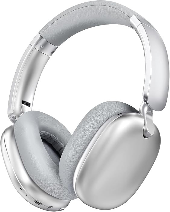 RORSOU C6 Active Noise Cancelling Headphones, Wireless Over Ear Bluetooth Headphones, Silver | Amazon (US)