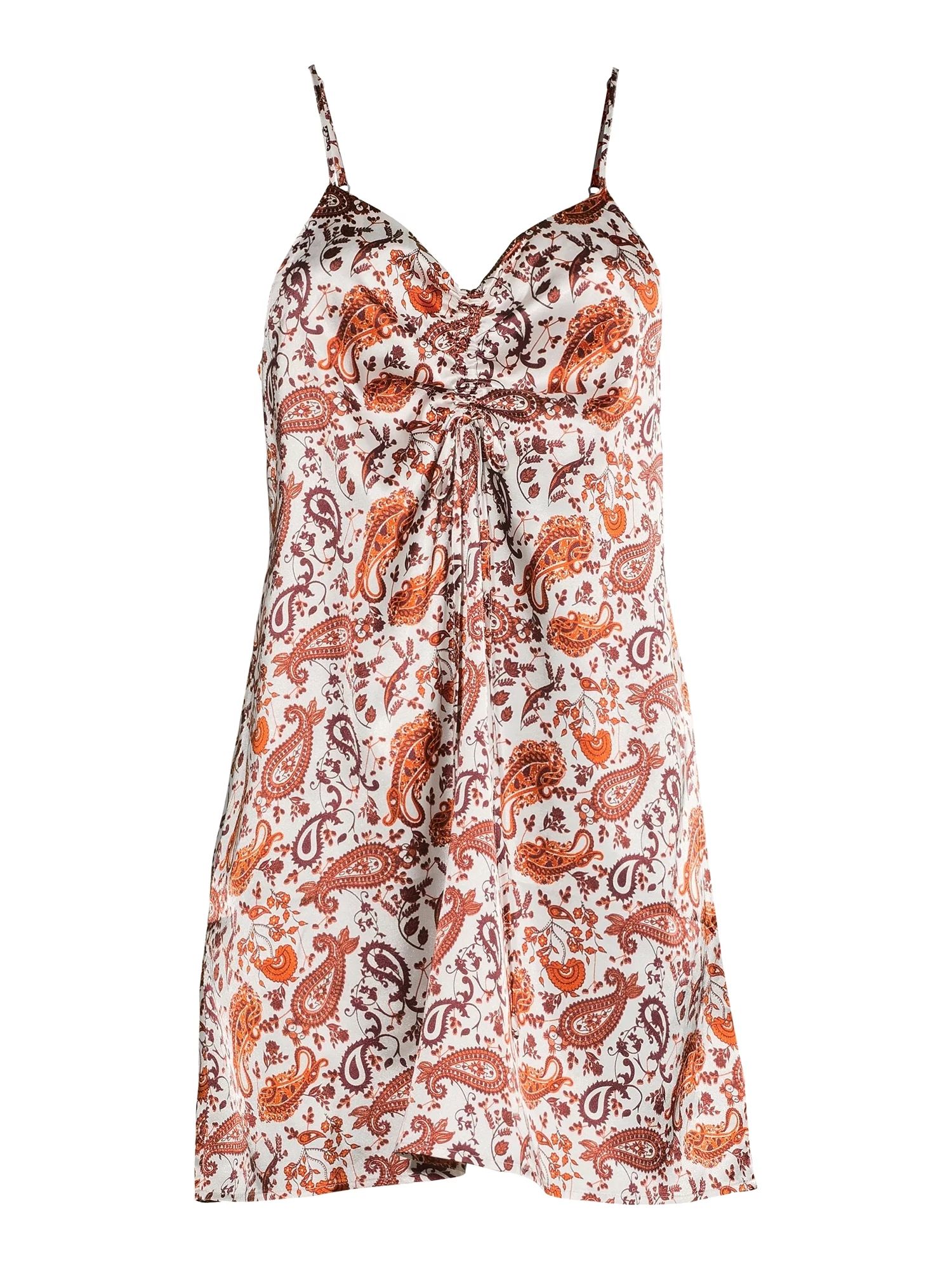 Liv & Lottie Juniors' Satin Tie Front Floral Slip Dress - Walmart.com | Walmart (US)
