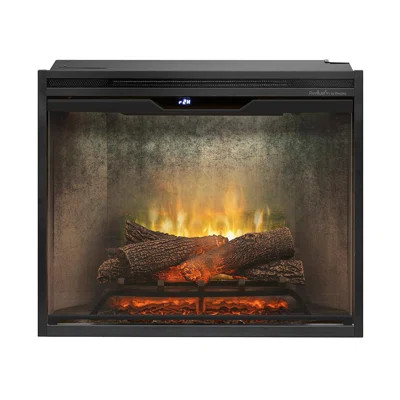 Dimplex 30-in Revillusion Electric Fireplace Insert Weathered Concrete Background, Hardwire or Plug In, Realistic Logs, 1000 Sq Ft, Trim Kit | Wayfair North America