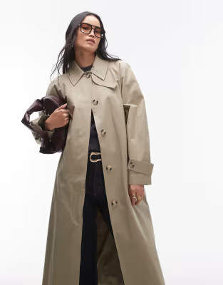 Topshop ultimate trench coat in stone | ASOS (Global)