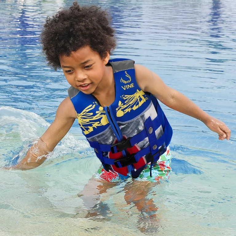 Gogokids Kids Swim Vest Flotation Life Jacket Bouyancy Swimwear with Adjustable Harness,Blue | Walmart (US)