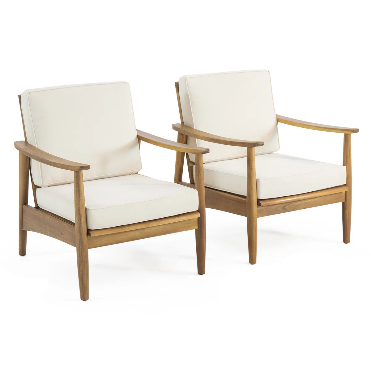 James Acacia Outdoor Lounge Chair (Set of 2) | Wayfair North America
