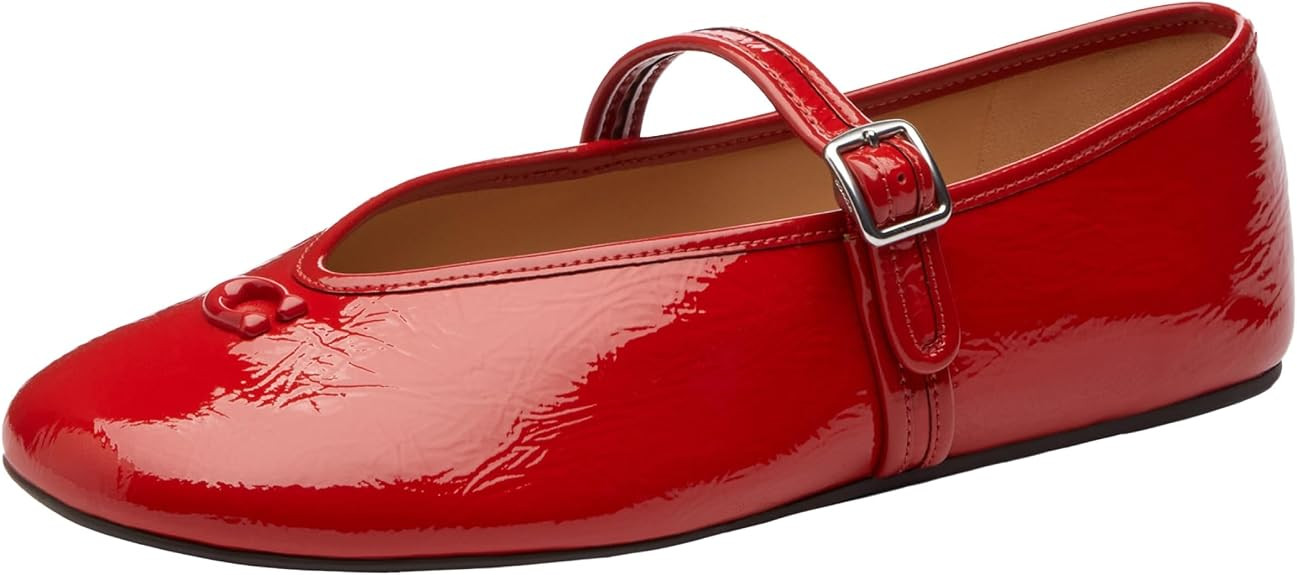 Coach Sculpted C Crinkle Patent Leather Soft Mary Jane | Amazon (US)