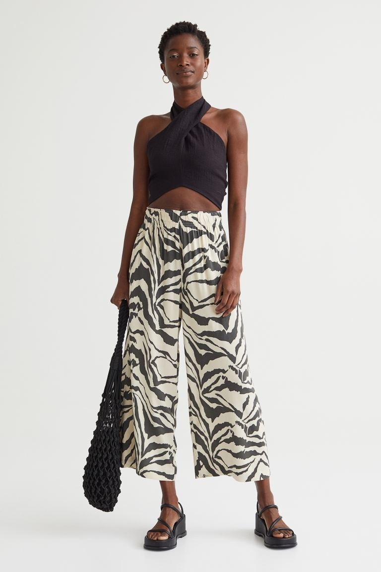 Cropped pull-on trousers | H&M (UK, MY, IN, SG, PH, TW, HK)