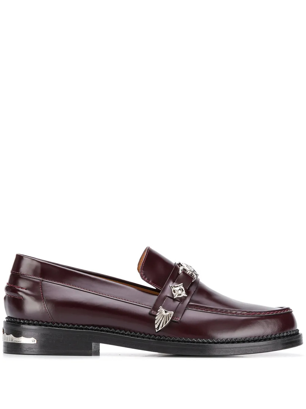 Toga Virilis Hardware Embellished Low Heel Loafers - Farfetch | Farfetch Global