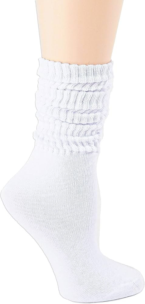 Picollo Slouch Socks Lightweight Size 9-11 (White, 1) | Amazon (US)