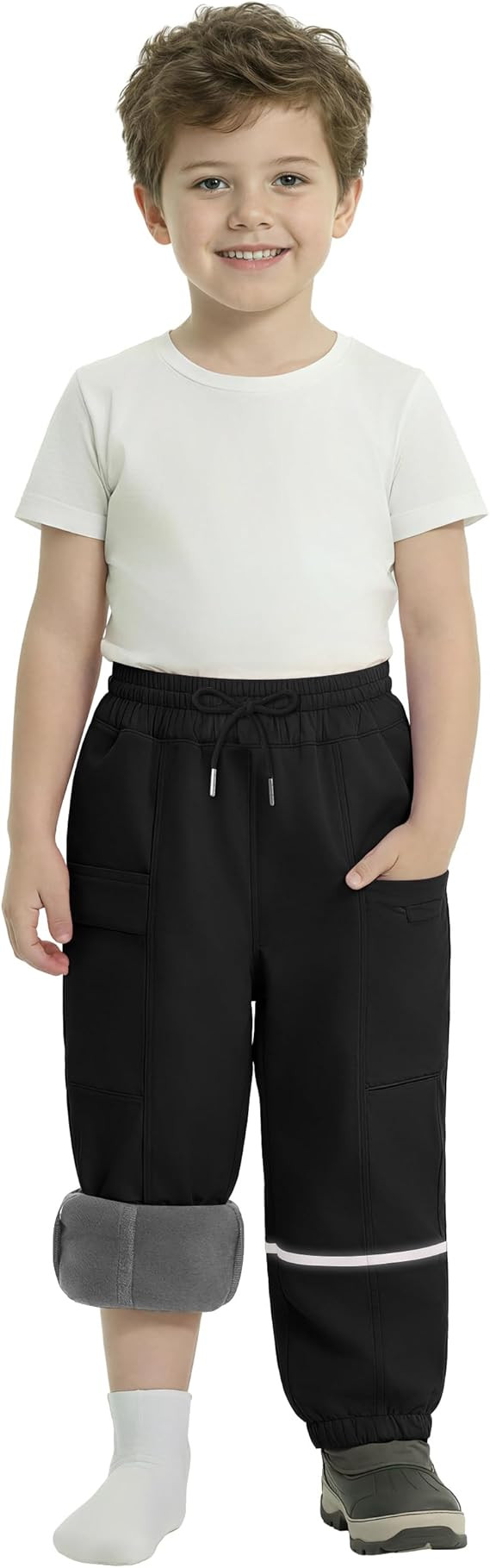 2T/3T/4T/5T Toddler Boys Snow Pants - Kids Girls Fleece Lined Waterproof Winter Warm Ski Rain Pan... | Amazon (US)