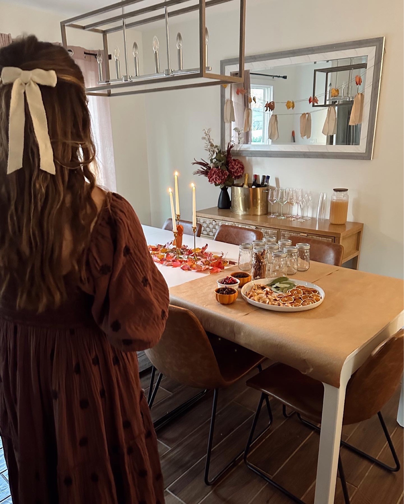 what I wore for our autumn ladies night! Wearing an xs in this maxi, one of my favorite & most worn dresses! 
love this bow, so cute & love that it clips in the back & so easy to wear!

#LTKparties #LTKHoliday #LTKSeasonal