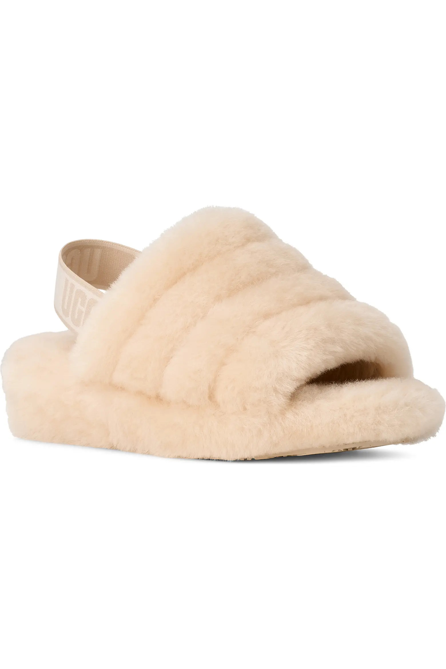 UGG\u00ae Fluff Yeah Genuine Shearling Slingback Sandal (Women) | Nordstrom | Nordstrom