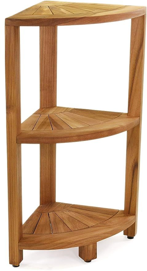 AquaTeak Kai Petite - Teak Corner Shower Storage Stand | Amazon (US)