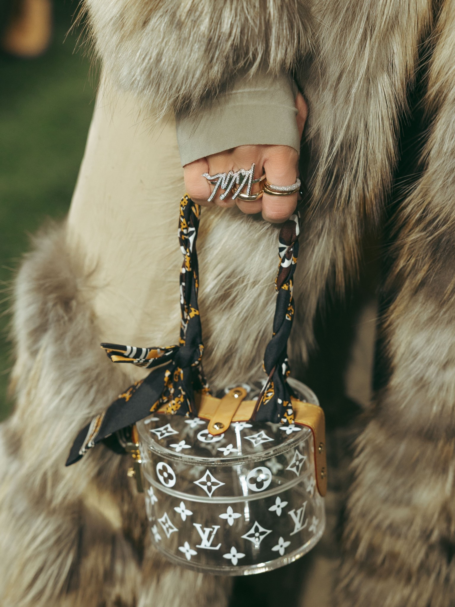It’s all about the details 🤩 My custom diamond KVN signature ring is by Happy Jewelers. My pointer finger rings are Ring Concierge. My clear purse with scarf handle is Louis Vuitton, and my fur is vintage.  Linked some similar pieces to try and capture the magic 🤩

#LTKootd #LTKHoliday #LTKdayinmylife