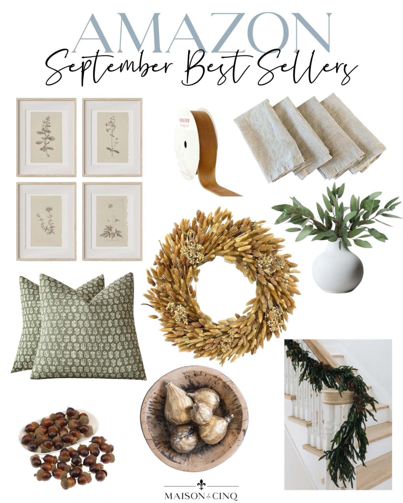 All our Amazon best sellers in September! Including throw pillows for a steal, the prettiest fall wreath, my fave garland that looks SO REAL, pretty artwork and more!

Home decor, fall decor, garland, holiday decor, Christmas’s decor, tabletop  

#LTKFindsUnder50 #LTKHome #LTKHoliday