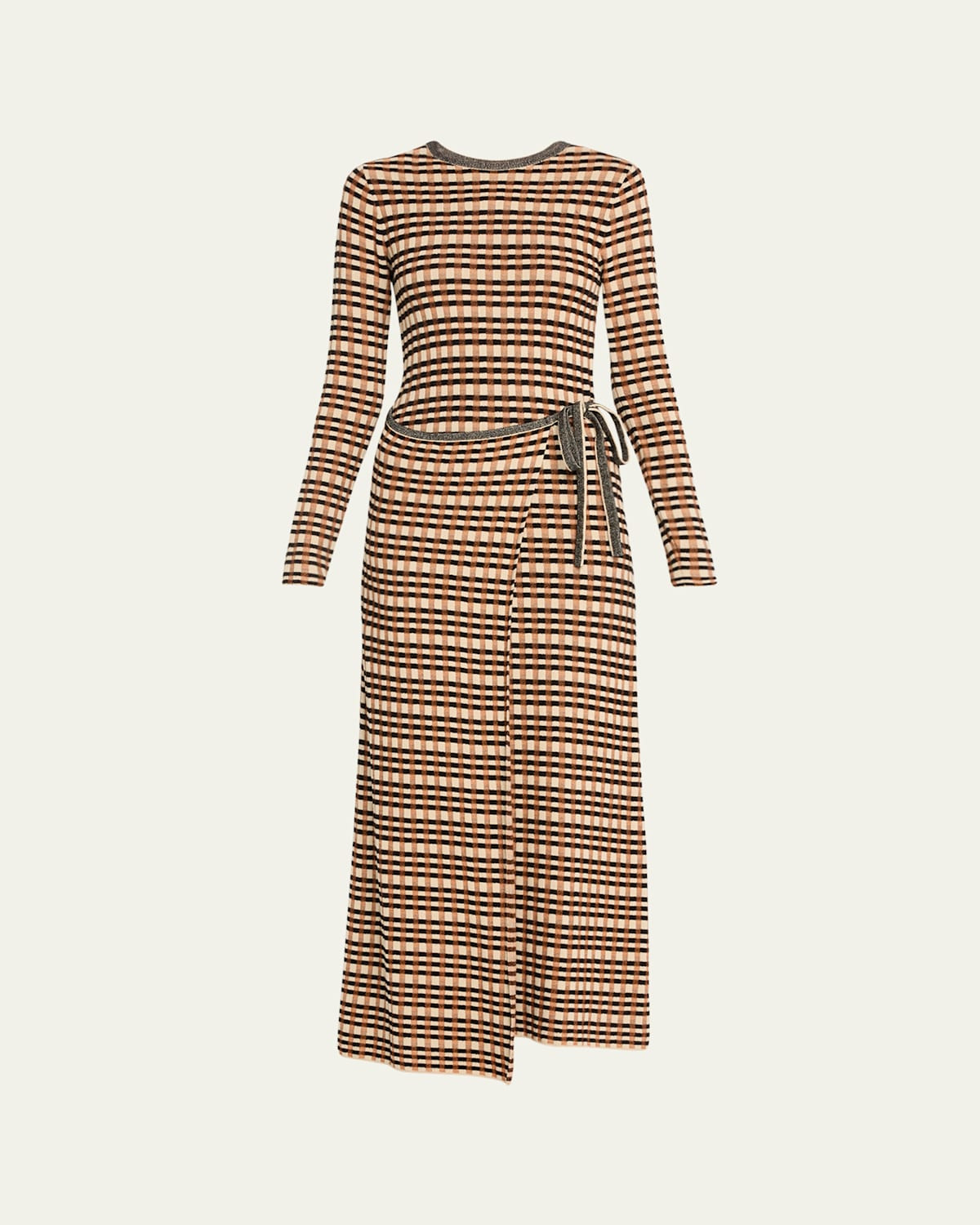 Anouk Check Jacquard Wrap Dress | Bergdorf Goodman