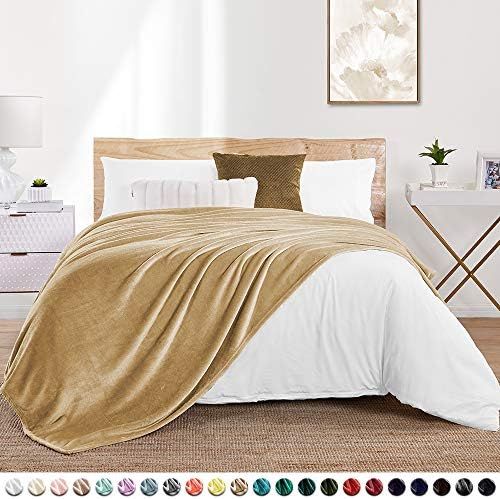 Walensee Fleece Blanket Plush Throw Fuzzy Lightweight (Throw Size 50”x60” Camel) Super Soft M... | Amazon (US)