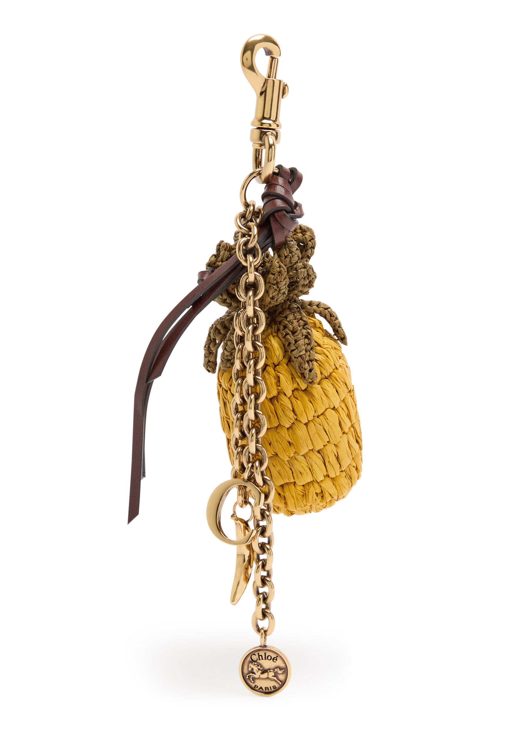 Pineapple raffia bag charm | Harvey Nichols