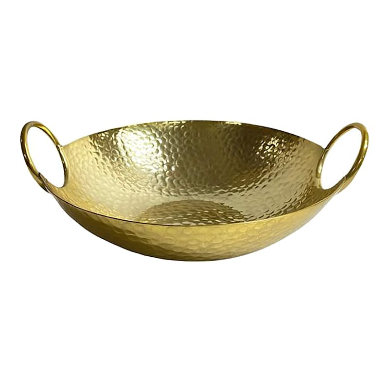 Hammered Gold Oval Platter | At Home