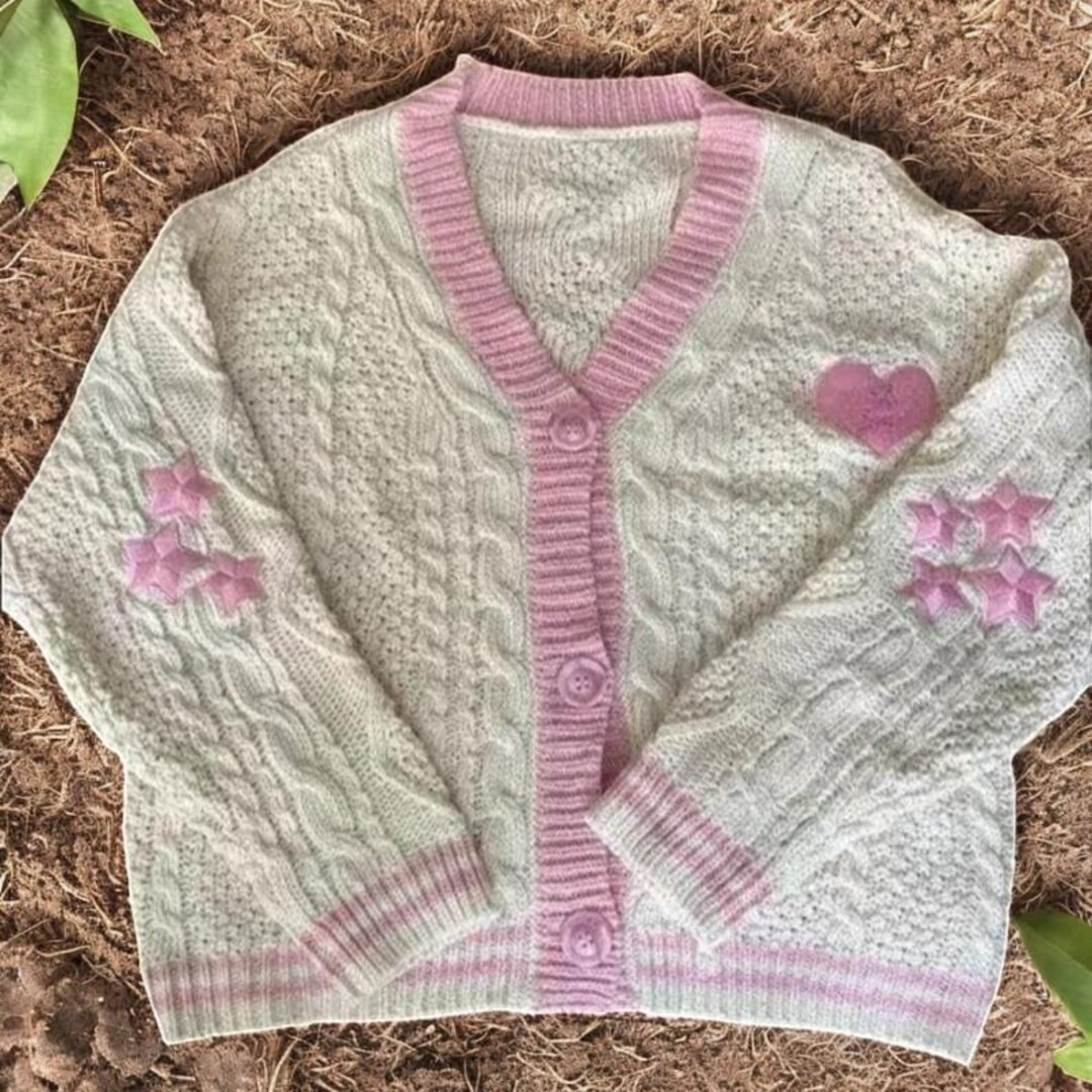 Star Embroidered Knit Folklore Cardigan, Handmade Folklore Cardigan, Folklore Cardigan, Folklore ... | Etsy (US)