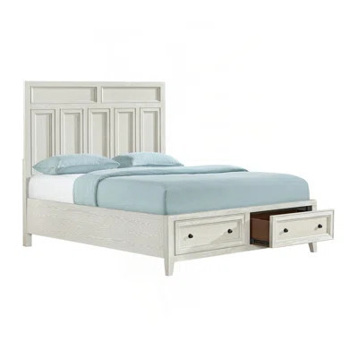 Gypsum Whitewash Queen Storage Bed | Wayfair North America