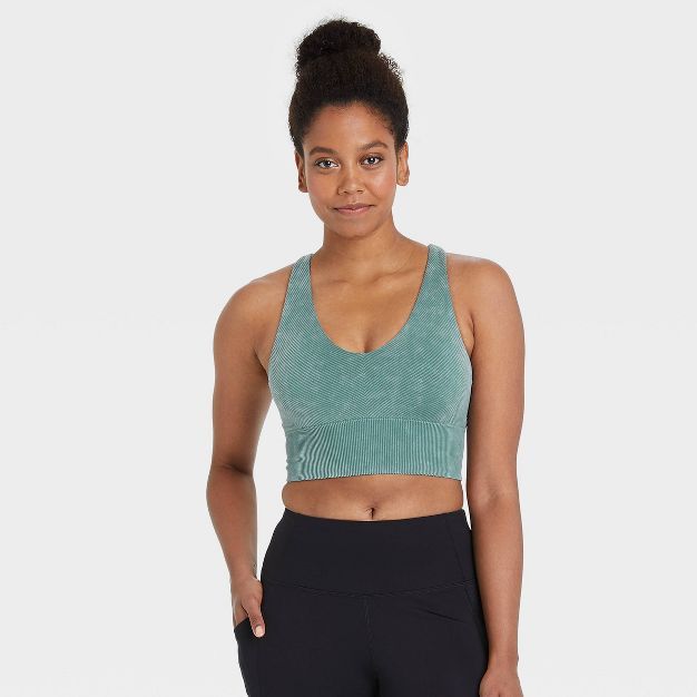 Women's Medium Support V-Neck Seamless Bra - All in Motion™ | Target