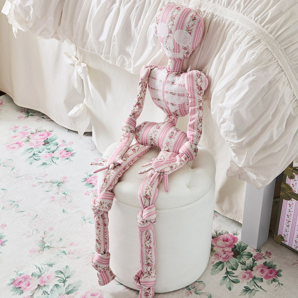 LoveShackFancy Skeleton Pillow | Pottery Barn Teen