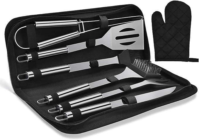 PWING Grilling Accessories BBQ Tools Set, Stainless Steel Grilling Tools Kit with Carry Bag, Barb... | Amazon (US)