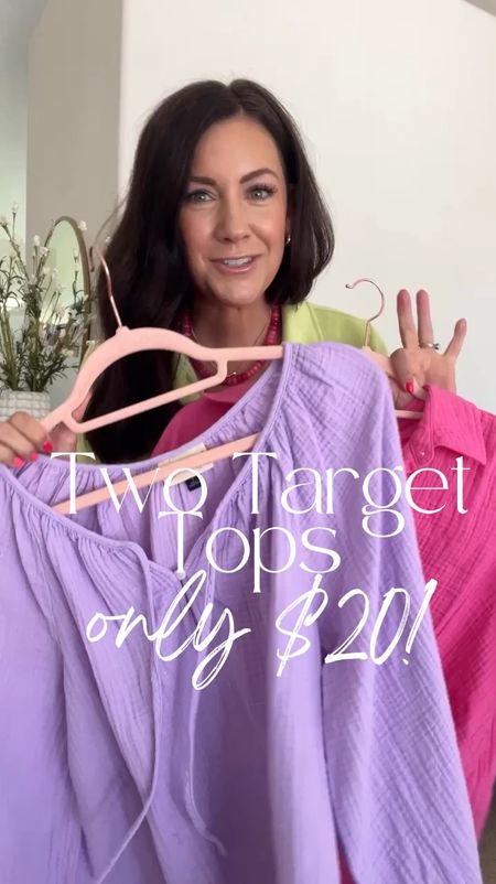 Two target tops that are only $20 + great for summer! Wearing a small in both 
-target shorts wearing a 4
-old navy jeans wearing a 2 regular 

#LTKStyleTip #LTKFindsUnder50 #LTKSeasonal