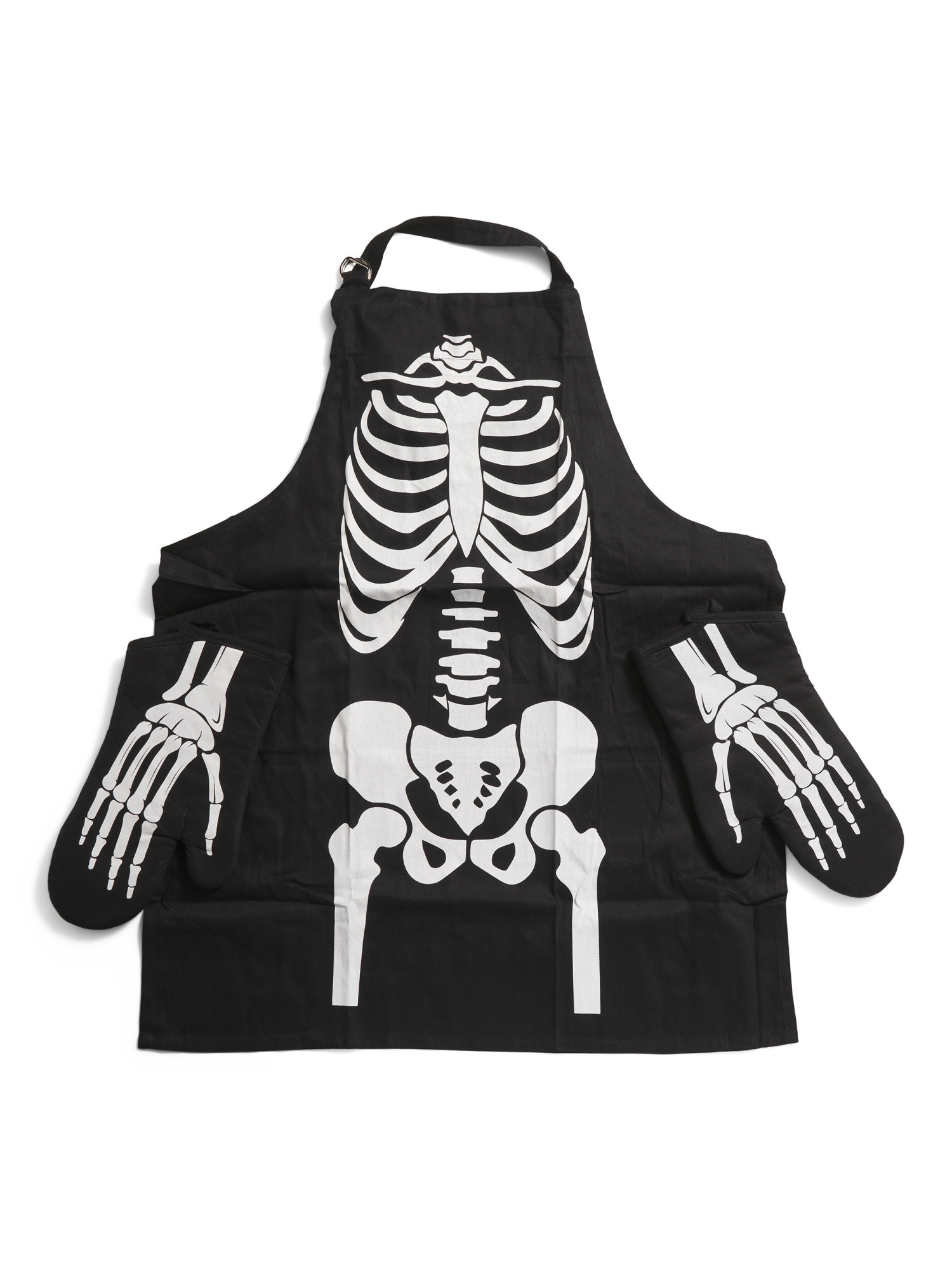 3pc Skeleton Apron And Oven Mitts Gift Set | TJ Maxx