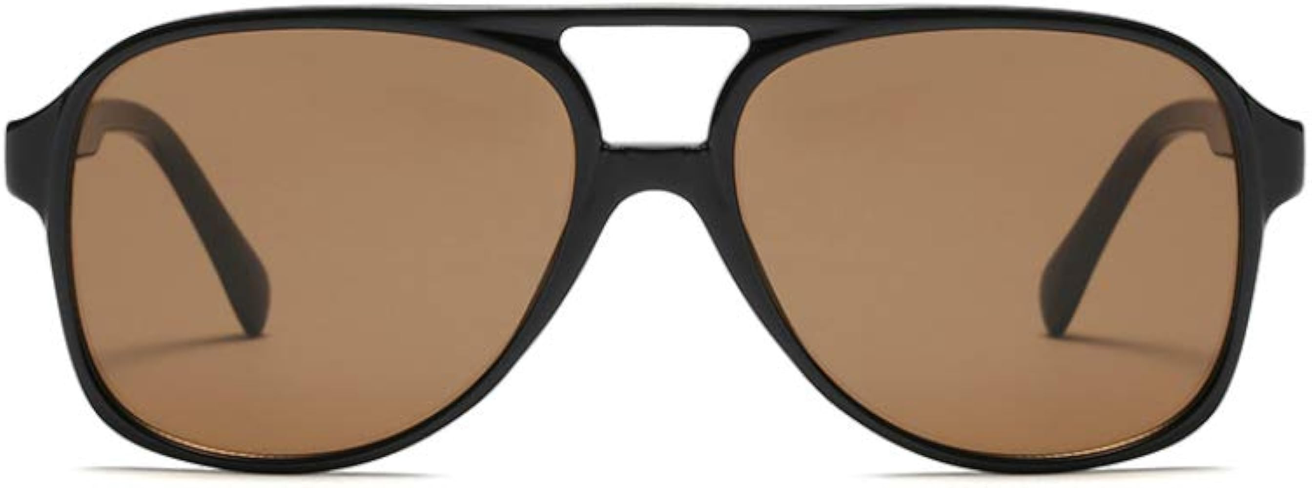 Vintage Retro 70s Sunglasses for Women Classic Large Squared Aviator Frame | Amazon (US)