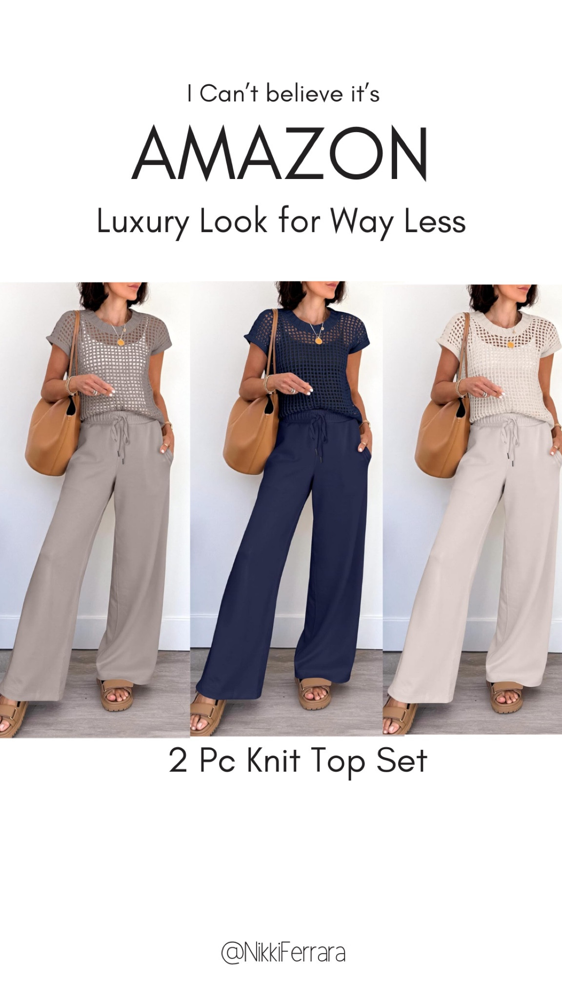 LUXURY look for WAY less🖤This NEW 2 Pc AMAZON knit set is unreal! This is one of my favorite brands on Amazon and the fit is 👌 1/4 the price of the luxury brand! Complete with my favorite silky luxury Cami, LA Hat and Sneaks! 
I’m 5’2” 125lbs in a small

Fall outfit, two piece set, knit set, pants set, Loungewear, Athleisure, outfit under $50, Amazon, activewear, work outfit, workwear, work style, work pants, active, Athleisure, crochet knit top, anrabess

#LTKOver40 #LTKActive #LTKWorkwear