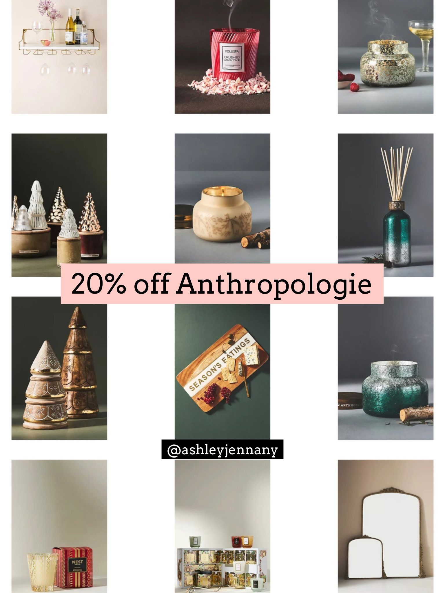 Anthropologie sale. Gleaming primrose mirror. Home decor. Candles. Gift guide. Gift ideas 

#LTKunder50 #LTKsalealert #LTKSeasonal