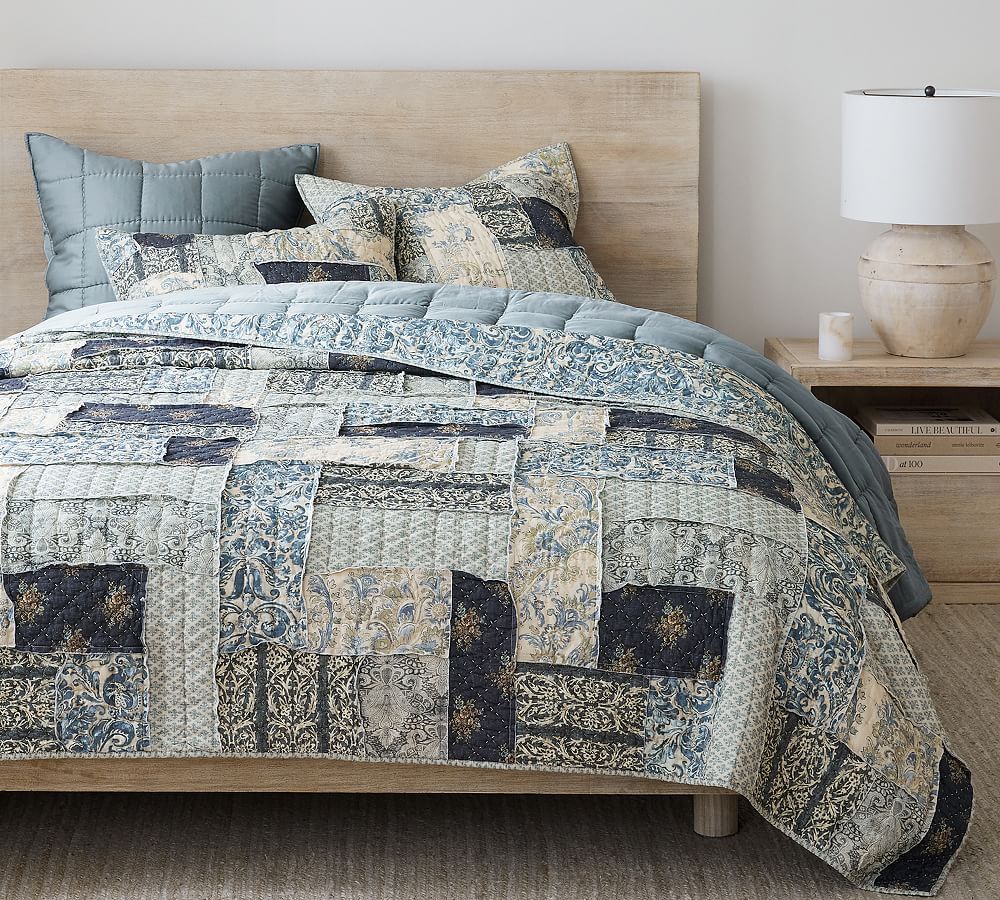 Delaney Handcrafted Patchwork Cotton Quilt | Pottery Barn (US)